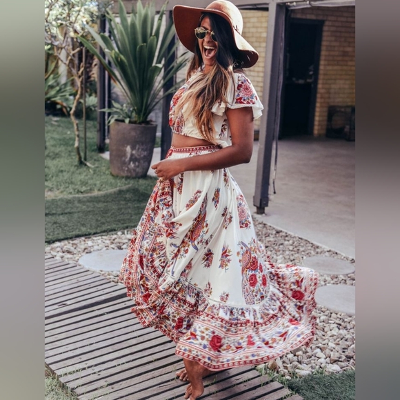 Spell NWT Hotel Paradiso Skirt Set SZ L ❤️🦄 - Picture 4 of 16